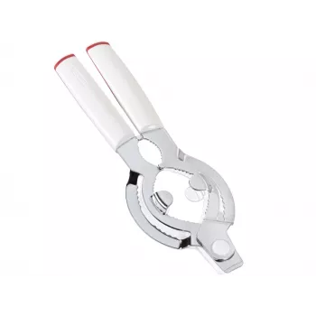 LEIFHEIT ComfortLine üvegnyitó 103135 – erőfeszítés nélküli Twist-Assist, állítható fogantyú, mosogatógépben mosható, fehér/szürke