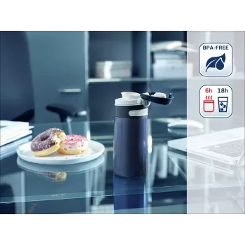 Leifheit Thermos Flip 350 ml, sötétkék