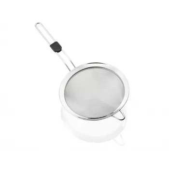 LEIFHEIT ProLine szita Ø20 cm rozsdamentes acél finszita ergonomikus fogantyúval, mosogatógépben mosható, akasztófüllel, felfekvő kampóval