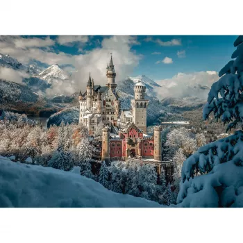 Schmidt Spiele Téli Neuschwanstein kastély 1000 darabos kirakó