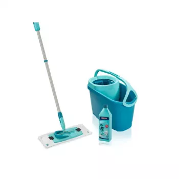 LEIFHEIT padlótisztító készlet Clean Twist M Ergo Power Cleaner 1L-rel, spin-mop rendszer, zöld/fehér