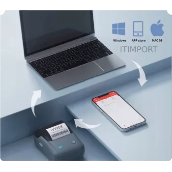 NIIMBOT B1 Pro hordozható Bluetooth hőnyomtató címkékhez, 203 dpi, kék