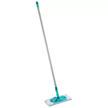 LEIFHEIT POWER CLEAN M Micro Duo lapos felmosó teleszkópos nyéllel, 33cm, zöld/fehér/szürke