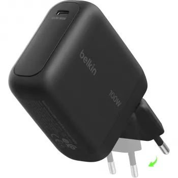 Belkin BOOSTCharge 100W USB-C GaN fali töltő - fekete WCH025KQBK