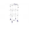LEIFHEIT Classic Tower 340 kültéri/beltéri ruhaszárító, összecsukható, 34 m szárítási hossz, 3 szint, fehér kék díszítéssel, 360°-os kerekek