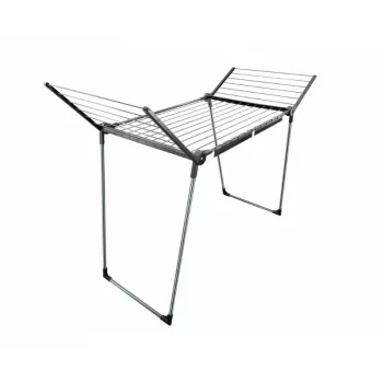 LEIFHEIT Pegasus 180 Solid Black szárítószerkezet, 18 m szárítóhossz, összecsukható, rozsdamentes, beltéri/kültéri