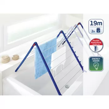 LEIFHEIT Pegasus Bath 190 kihúzható kád fölötti ruhaszárító 19m fehér/kék