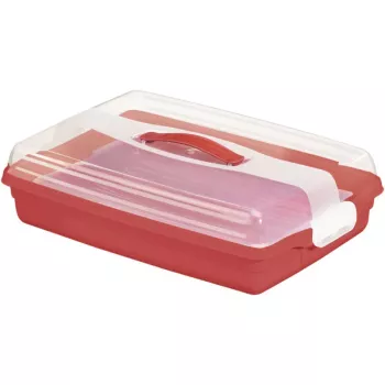 CURVER tortaszállító doboz téglalap alakú 45x29,5x11,1 cm piros