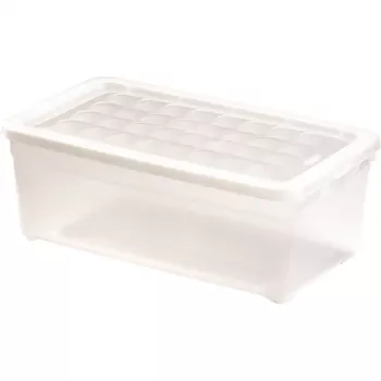 Curver Textile Box 5,7L átlátszó tárolódoboz fedéllel, 34,3 x 19,5 x 12,5 cm
