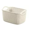 Curver Knit XS téglalap alakú tárolókosár 3L fehér 25x18x14 cm