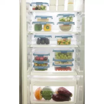 CURVER Smart Eco Fresh téglalap alakú élelmiszertároló 5L átlátszó zöld fedéllel