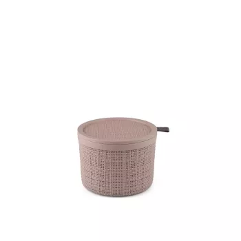 CURVER Jute kerek tárolókosár fedéllel 2L rózsaszín 17x13cm