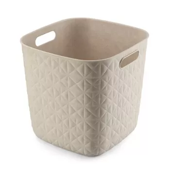 CURVER Softex négyzet alakú tárolókosár 15L krétfehér 27,9x27,9x26,9cm