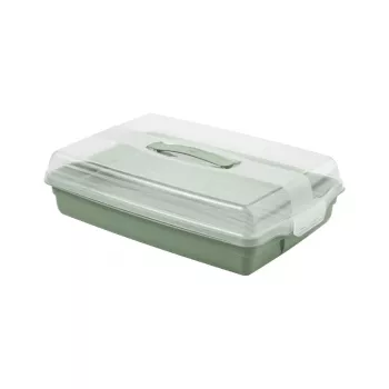 Curver téglalap alakú tortaszállító doboz, 45x29,5x11,1 cm, zöld