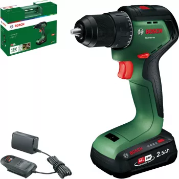 Bosch PSR 18V-60 akkus fúró-csavarozó 2,5 Ah akkumulátorral és töltővel