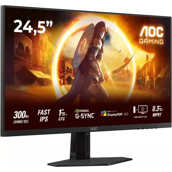 AOC 25G4SRE 24,5 inch Full HD IPS gamer monitor, 180Hz, 0,5ms, DisplayHDR 400, FreeSync Premium, magasságállítható monitor AOC 25G4SRE (felújított)