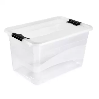 keeeper Crystalbox Cornelia doboz fedéllel 52L, 59,5 x 39,5 x 34 cm, átlátszó