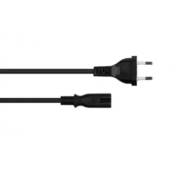 Kabelmeister Euro tápkábel CEE 7/16 IEC C7 aljzatra, 5 m, fekete, 0,75 mm²