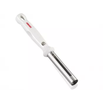LEIFHEIT alma magkivágó, rozsdamentes acél penge, ergonomikus csúszásmentes fogantyú, mosogatógépben mosható, fehér/ezüst