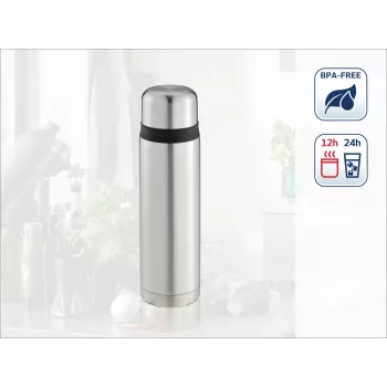 LEIFHEIT Thermos Coco 1,0L rozsdamentes acél vákuumos hőszigetelt palack, ezüst