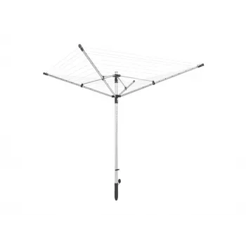 LEIFHEIT LinoLift 500 ruhaszárító, 50 m kötél, alumíniumkeret, állítható magasság 106-179 cm, UV-álló kötelek, talphüvely mellékelve