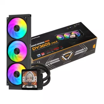 DarkFlash DV360S MAX 360mm ARGB AIO folyadékos CPU-hűtő - fekete