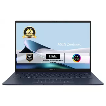 ASUS Zenbook 14 UX3405CA-ISSQD0X laptop, 14 inch WUXGA OLED, Intel Core Ultra 7 255H, 16GB LPDDR5x, 512GB SSD, Windows 11 Pro, francia AZERTY billentyűzet