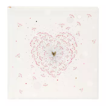 Goldbuch Golden Heart esküvői fotóalbum 30x31 cm, 60 fehér oldal, aranyfólia szívek 08 062
