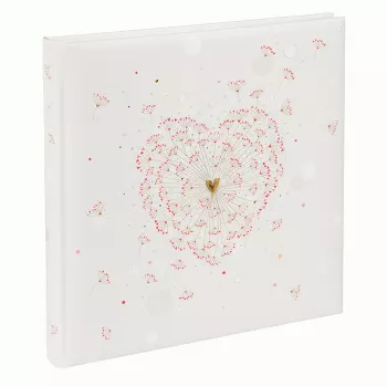 Goldbuch Golden Heart esküvői fotóalbum 30x31 cm, 60 fehér oldal, aranyfólia szívek 08 062