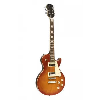 Stagg SEL-STD Vintage Sunburst elektromos gitár set-neck nyakkal, égerfa testtel, paliszander fogólappal, HH hangszedőkkel
