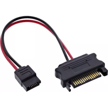 InLine® SATA-táp-adapterkábel, SATA-aljzat SlimSATA-dugóra, 0,15 m