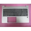 HP ProBook 450/455 G6/G7 felső burkolat francia AZERTY billentyűzettel, Smart Card olvasó nélkül, Natural Silver