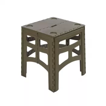 KEEEPER Timo M összecsukható kempingasztal, olív, alumínium, 80 kg terhelhetőség, 46,5x44,5x55 cm