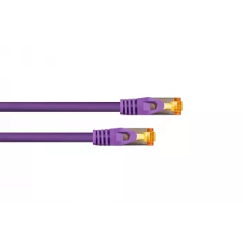 KABELMEISTER RJ45 patchkábel Cat.7 S/FTP, 10m, lila, TPE halogénmentes, 10GbE 600MHz