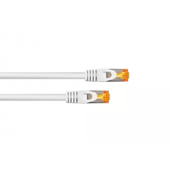 KABELMEISTER Cat.7 S/FTP RJ45 patchkábel, TPE köpeny, halogénmentes, fehér, 3m