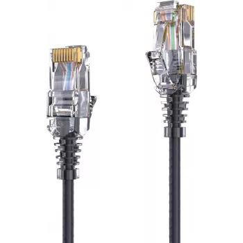 PureLink AVIT Media Series Slim Cat.6 U/UTP patchkábel, LSOH, 0,25 m, fekete (MC1500-0025)