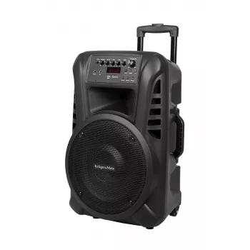 KRUGER & MATZ KM1712 40W aktív hangszóró 2 UHF vezeték nélküli mikrofonnal, Bluetooth, USB, SD, FM rádió