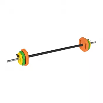 REBEL ACTIVE 20 kg öntöttvas súlyzókészlet 140 cm rúddal