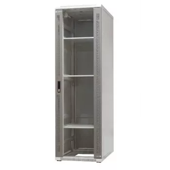 EMITER EmiterNet Top 42U szabadon álló hálózati szekrény, 600x1000x1980 mm, üveg elülső ajtó, fekete EM/SH05D-6042