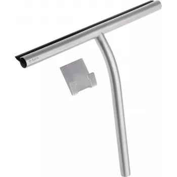 DEANTE ADI_F31K vízlehúzó akasztóval, 25 cm gumi éllel, ergonomikus műanyag fogantyúval, fekete/fehér