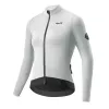 ROCKBROS YDWT006 TVI női kerékpáros kabát - szélálló vízlepergető termo fleece béléssel, fehér-szürke, S méret