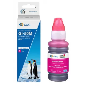 G&G utántöltő palack Canon GI-50 bíbor (70 ml) – pigmenttinta, 3404C001 kompatibilis