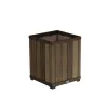 KETER Flower pot Deco Square Tall Planter Walnut