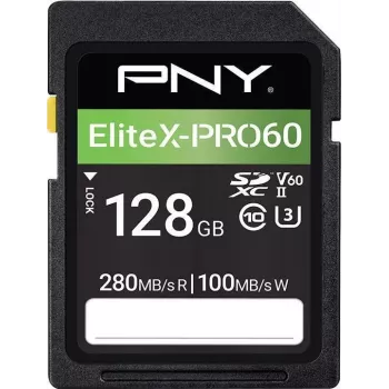 PNY EliteX-PRO60 memóriakártya 128GB Video Class V60 UHS-II U3 Class10 MicroSDXC