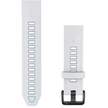 Garmin QuickFit 20 mm Silicone Watch Band, Ice Blue/White (010-14506-00)