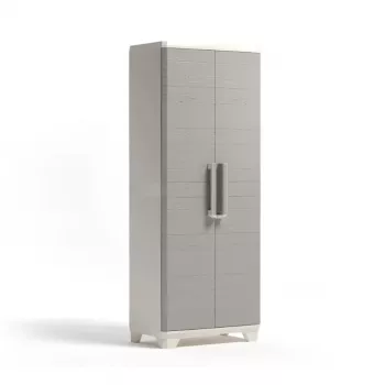 KETER Linear Wood felsőszekrény 68x39x173cm világos bézs/világosszürke