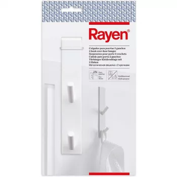 RAYEN ajtókampó akasztáshoz / 2 kampó / fehér