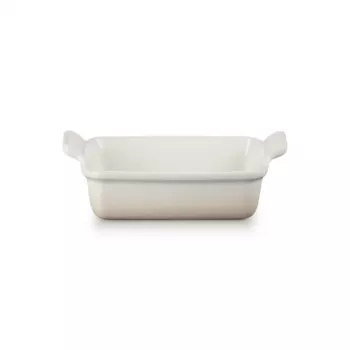 Le Creuset téglalap alakú Heritage kőcserép sütőforma 19x14cm / 1,1L fehér