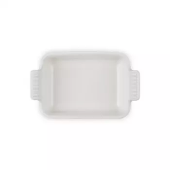 Le Creuset téglalap alakú Heritage kőcserép sütőforma 19x14cm / 1,1L fehér
