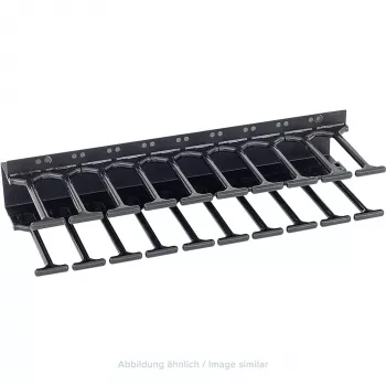 TRITON RAB-VP-H10-X1 függőleges kábelmenedzsment panel 10U, kétsoros fésű, fekete